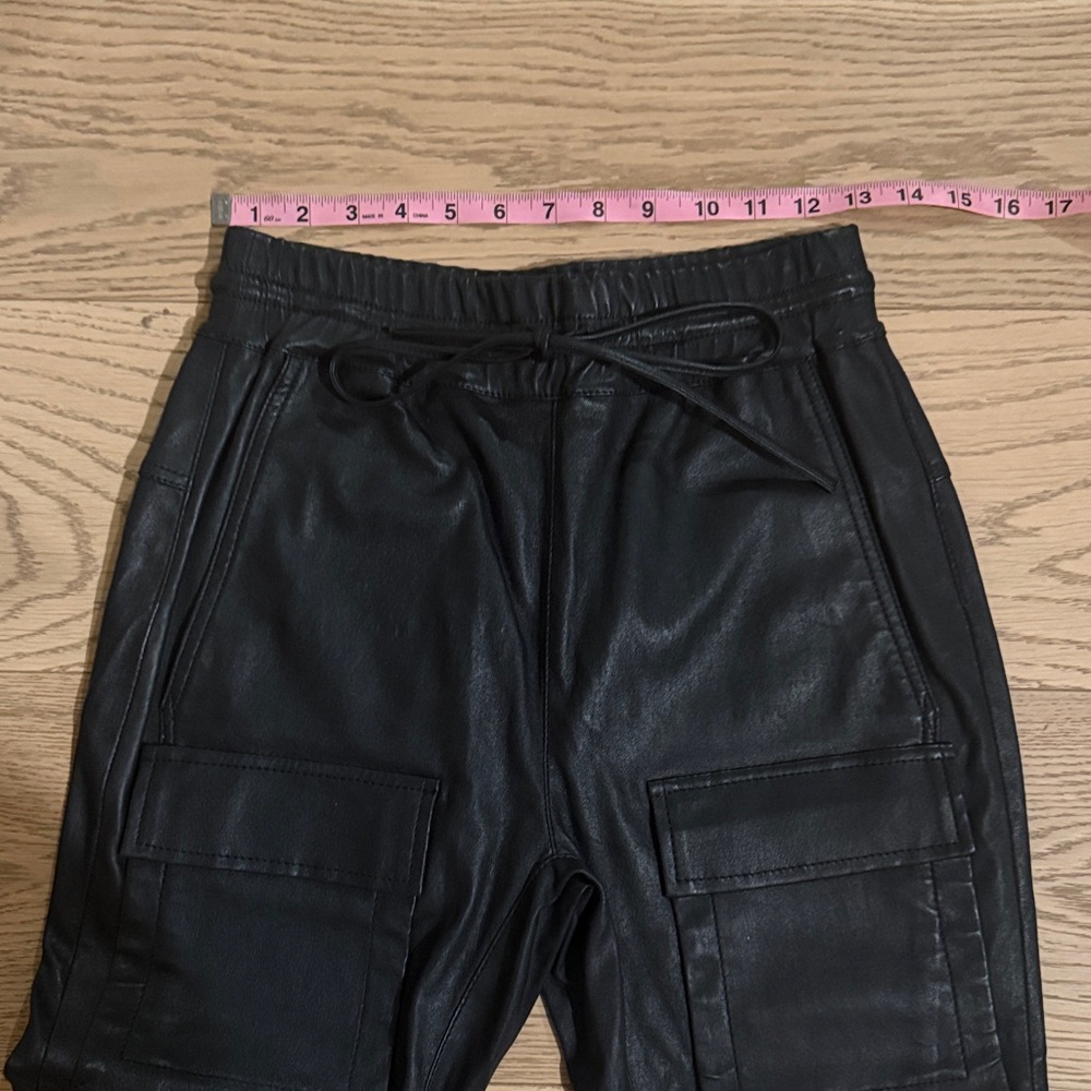 Manning Cartell Leather Drawstring Joggers - Cargo Pants black - USA size 4 - Picture 10 of 10